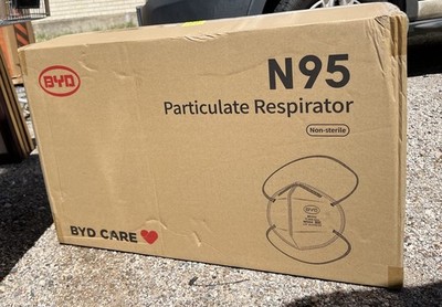BRAND NEW FACE MASK  N95 / BYD CARE  N95   CASE of 960PCS  48 BOXES PER CASE
