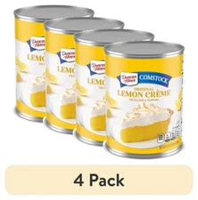 (4 Pack) Duncan Hines Comstock Lemon Crème Pie Filling - 21 oz Cans, Topping