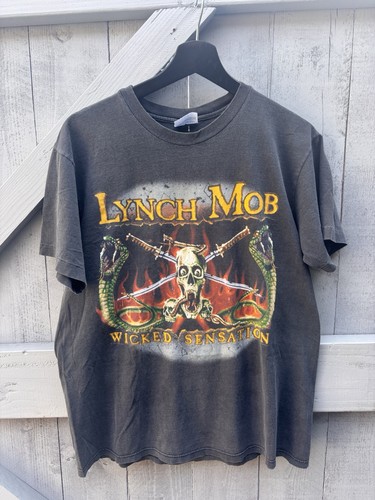Vintage 1990s Lynch Mob Wicked Sensation Mad At The World Tour Band T Shirt Sz L