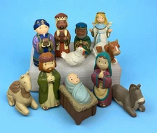 Christmas Nativity Scene 12 Piece Plastic Set WMG 2006 Children's Toy Figures