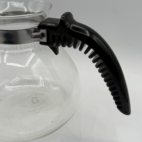 Vintage Gemco The Whistler 8 tazze bollitore vetro caffettiera teiera caraffa NO COPERCHIO - Foto 3 di 11