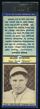 1935-36 Diamond Matchbooks U3-1 Baseball Mark Koenig *e1