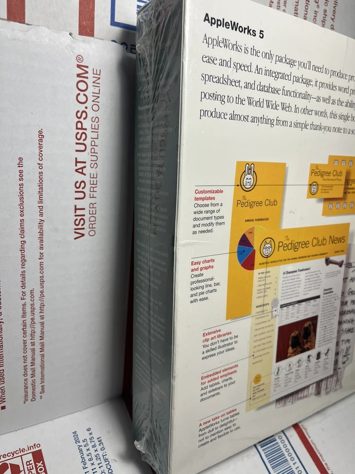 RARE NEW AND FACTORY SEALED AppleWorks 5 Software Version 5.0.3 MAC Windows - Image 3 of 3