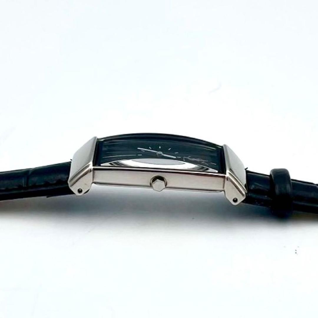 YSL Yves Saint Laurent Rectangular Wristwatch Bla… - image 12