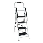 STEPLADDER WITH HANDRAIL AND HIGH HANDLE, STEP LADDER WITH 4 STEPS, 158cm H...