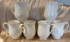 White fine bone china mugs - Belly (Bulbous) shape - New