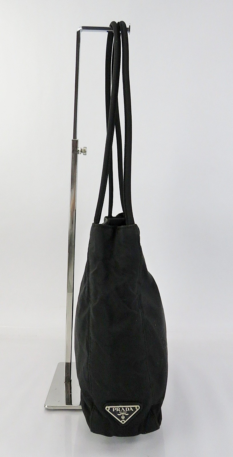 Authentic PRADA Black Nylon Tote Bag Purse #62714 thumbnail 4