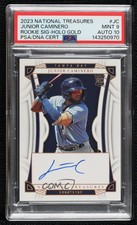 2023 National Treasures Holo Gold 20/25 Junior Caminero PSA 9 MINT Auto 0vf5