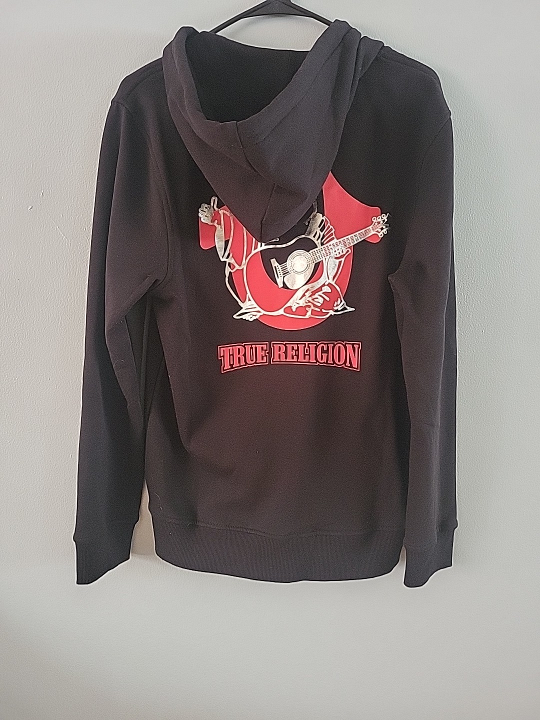 True Religion Jacket Mens Small S Black Overlap Buddha Zip Hoodie Sweatshirt NEW thumbnail 6