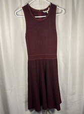 41 Hawthorn Knit Sleeveless Red And Black Sweater Dress Sz Medium Layer Holiday