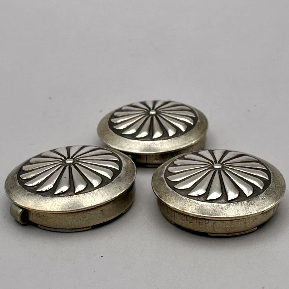 Juego de 3 cubiertas de botón a presión redondas de molinete para un máximo de 15 mm Foto 2 de 4