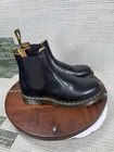 Dr Martens Chelsea Boots Mens Size 8 Us 2976 Yellow Stitch Black Leather Pull On