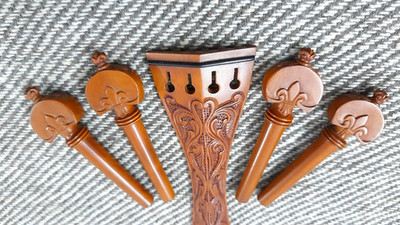 Carved Violin Parts 4/4 Size Boxwood-Change Looks of your Fiddle Instrument  