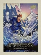 Tarjeta 2024 Upper Deck Marvel Renditions Ryan Smallman Auto Hydro-Man 52/65