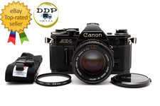 Rare Strap  Mint  Canon AE-1 35mm SLR Film Camera FD 50mm F1.4 Lens JAPAN