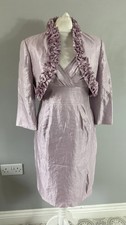 Adrianna Papell lilac purple mid pencil dress & jacket 4, UK 8 10 Party MOB