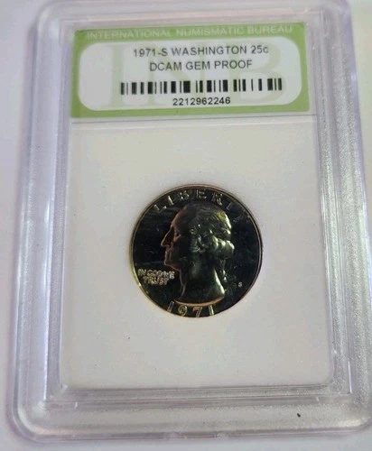 1971-S Washington Quarter Gem Proof - 90% Silver  Vintage slab
