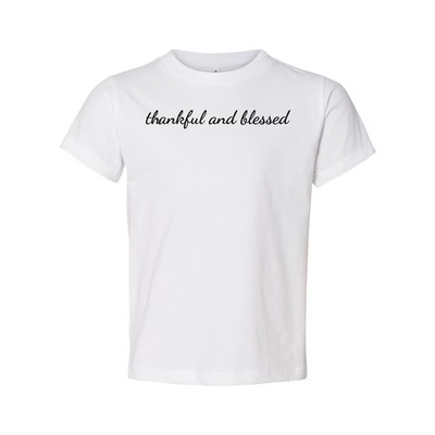 Thankful And Blessed Christian Unisex Graphic Tee With Short Sleeves And Inspira