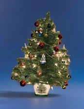 2004 Spode 24" Lighted Christmas Tree Teleflora with Ornaments. In Original Box.