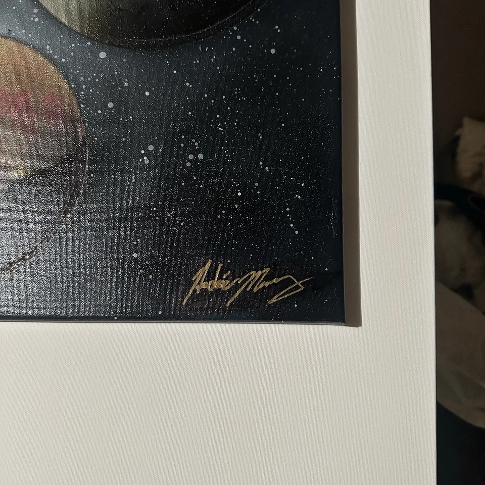 Краска-спрей для воспитания детей искусство планеты, реалистичная космическая картина 19x24 1 из 1 подписанная - Изображение 2 из 4