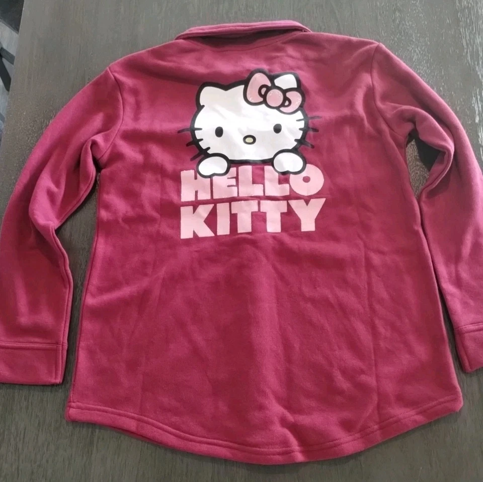 Camisa Chaqueta Hello Kitty by Sanrio Cuello Manga Larga Niñas Talla XL Plus Foto 4 de 4