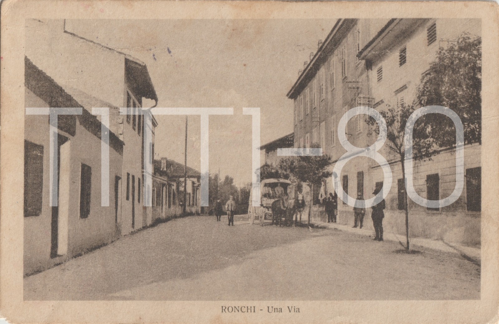 RONCHI - UNA VIA - CARROZZA, DILIGENZA - RONCHI DEI LEGIONARI (GORIZIA) 1916