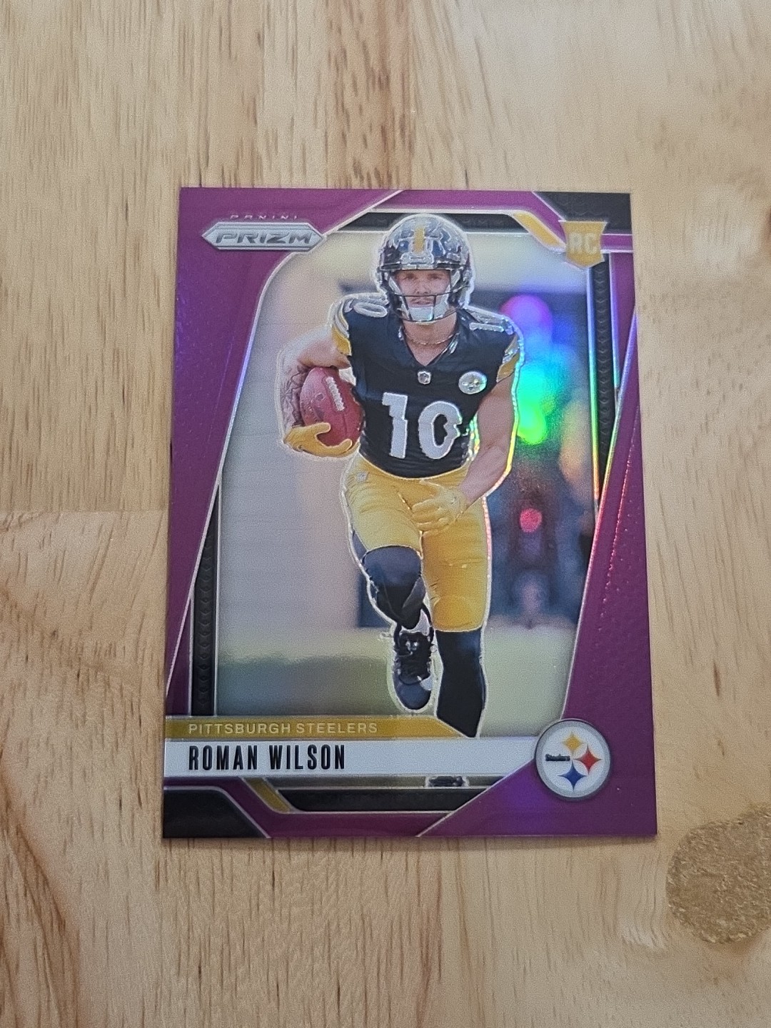 2024 Prizm ROMAN WILSON Purple Prizm /125 #384 Rookie RC Steelers SP