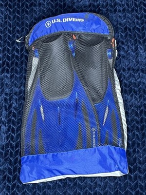 U.S. DIVERS KIDS BLUE SWIMMING FLIPPER ADJUSTABLE STRAP 66% NYLON, 34% POLYESTER