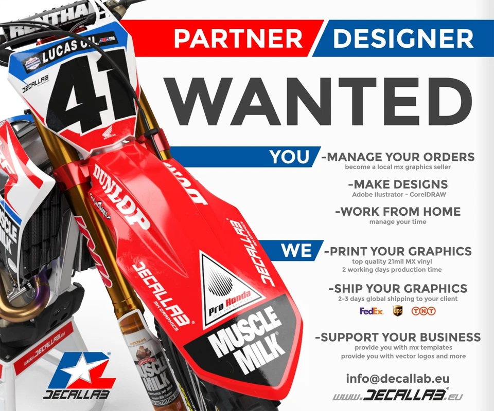 Sherco  SEF 300 2021 Super durable MX Graphics Decals Stickers Decallab - Image 4 of 4