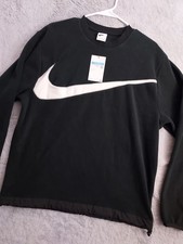 NEW Nike Sweatshirt Mens Medium Winterized Club Fleece Big Swoosh Black Fade NWT