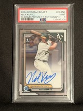 2024 Bowman Draft Nick Kurtz Autograph #BD-56 (RC) Athletics PSA 9