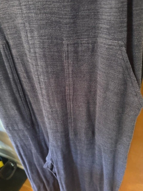 Mono de pierna ancha tejido azul marino antiguo para mujer ¡FS! Foto 4 de 4