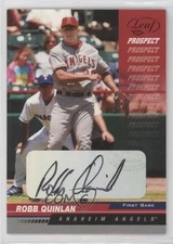 2005 Leaf Prospect Red Auto 9/100 Robb Quinlan #238 Auto r9d