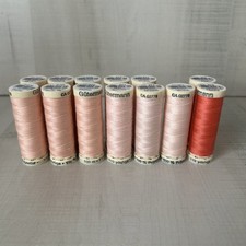 Lot of 13 multicolor GUTERMANN 100 polyester sew-all thread 110 yard spools