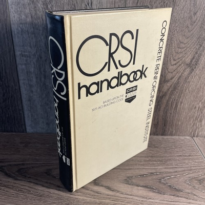 #ad CRSI Handbooks 1971 ACI Code Working Stress Design. Concrete Reinforcing Steel $14.95