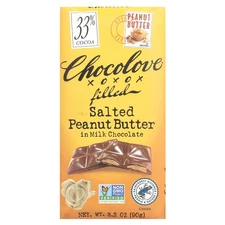 Filled Salted Peanut Butter in Milk Chocolate, 33% Cocoa, 3.2 oz  (90 g )