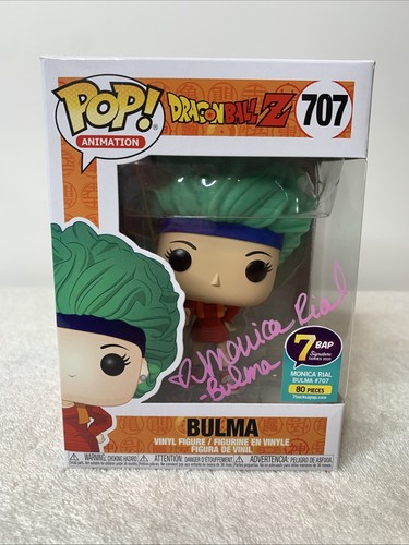 Funko Dragon Ball Z BULMA #707 7BAP 80PCS MONICA RIAL Signed COA JSA - Picture 2 of 14