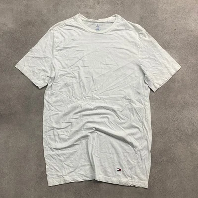 Tommy Hilfiger T-shirt homme grand t-shirt brodé à col rond, blanc - Photo 1/4