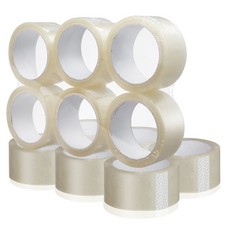 12 Rolls Clear Packing Shipping Tape - 2 mil 2" x 55 Yards 165' 