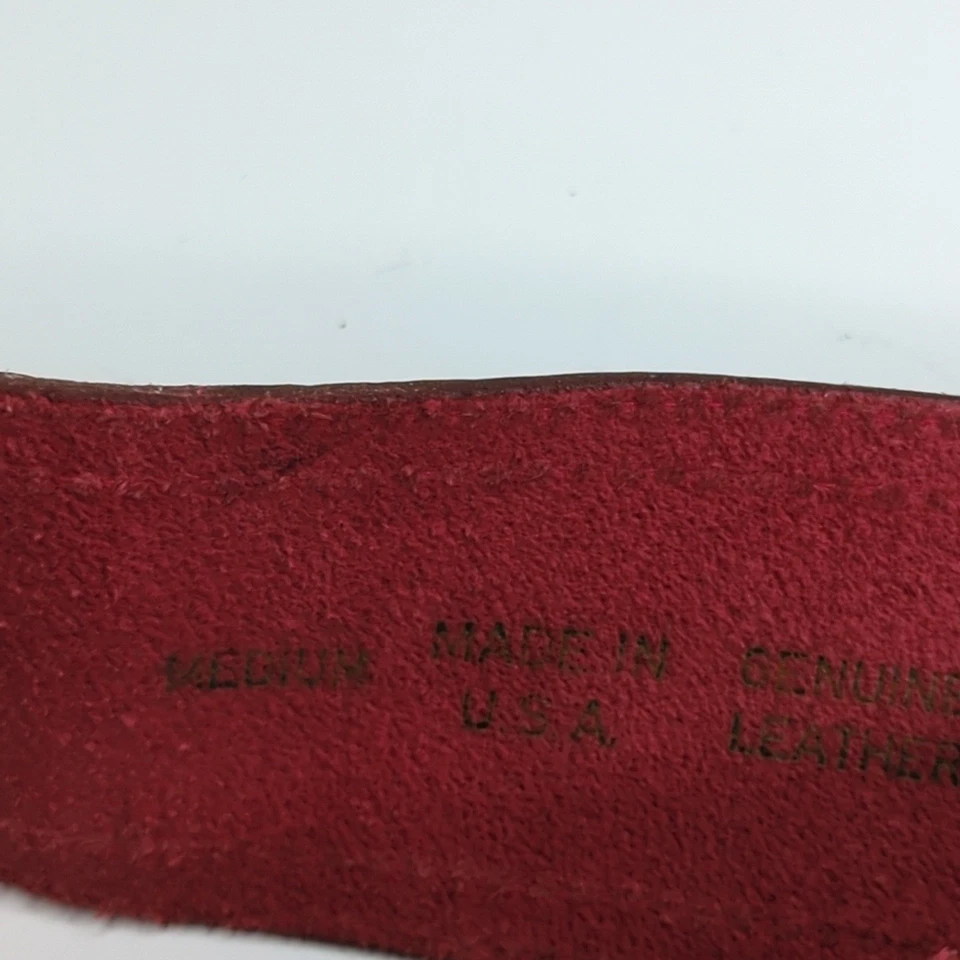 Cinto de couro vermelho Y2K fivela de declaração larga cintura vintage moda Rockabilly anos 80 - Imagem 3 de 4