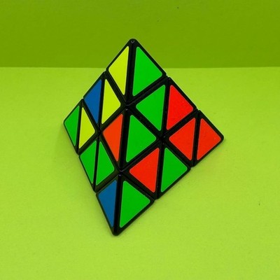 Vintage Pyramix Pyramide Dreieck Neon Twist Turn Brainteaser Puzzler Spielzeug