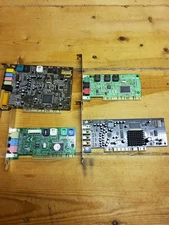 LOT of 4 UNTESTED Creative SoundBlaster Cards  CT5807 - SB0730 - CT5806 - CT4780