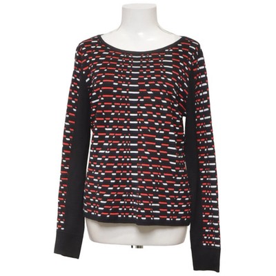 St. John, Strickpullover, Größe: M, Schwarz/Rot/Weiß #mLX