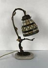 Meyda? Stain Glass Tiffany Style Lamp Art Nouveau Marble Base Vintage 15”
