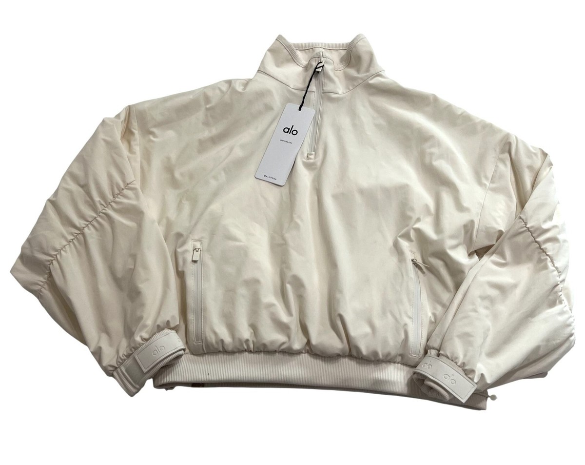 ALO Yoga Cropped Elevation Coverup in Ivory | eBay