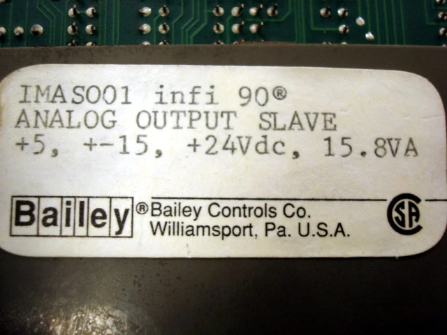 Tarjeta Módulo Salida Esclavo Analógico USADO Bailey Controls IMASO01 infi 90 Foto 4 de 4
