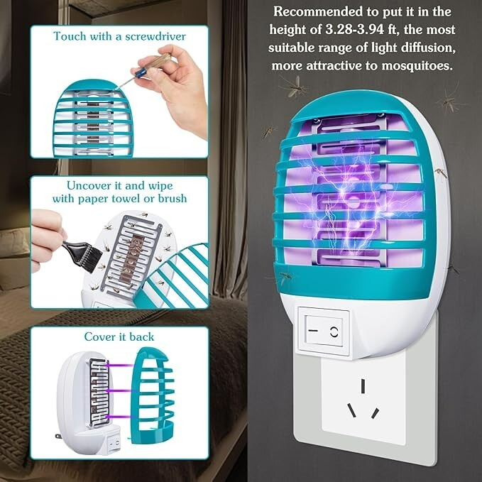 6 Pack Plug in Bug Zapper Indoor Flying Insect Trap, Electro