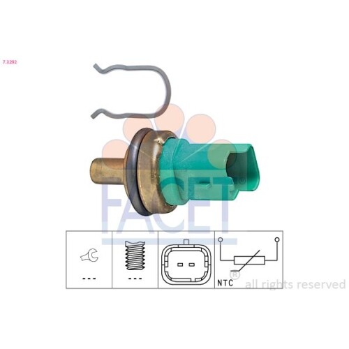 Sensore Temperatura Refrigerante Facet 7.3292 Made In Italy - Oe Equivalent per
