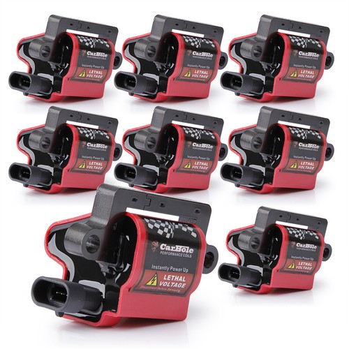 8 Square Ignition Coils Pack D581 & Spark Plug For Chevy GMC 4.8L 5.3L 6.0L 8.1L - Picture 3 of 12