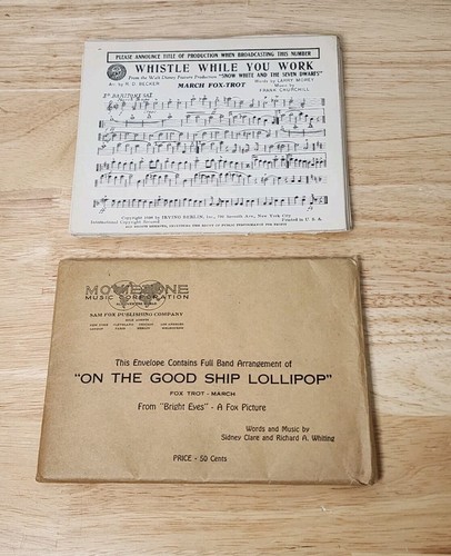Marching Band Sheet Music Whistle While You Work & On The Good Ship Lollipop - 第 1/7 張圖片